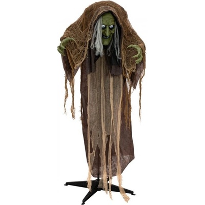 Halloween postava hrbaté čarodějnice, pohyblivá, 145 cm