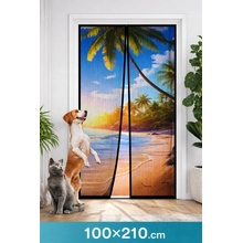 Malatec 18602 Moskytiéra do dverí s magnetmi HQ 100x210 cm čierna