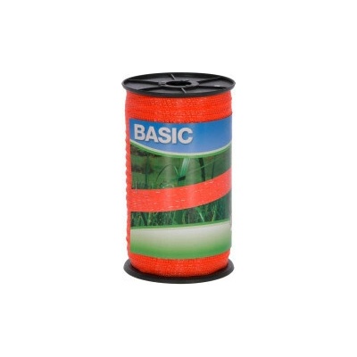 Ohradníková páska BASIC 10 mm, 200 m, 4 x 0,16 Niro, oranžová
