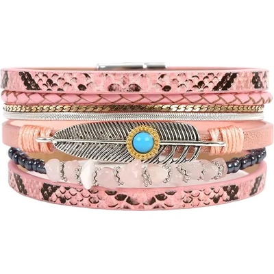 Gaira náramok Boho 3157 ružova