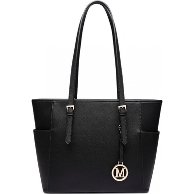 Miss Lulu shopper kabelka ADJUSTABLE HANDLE 1642-1 černá