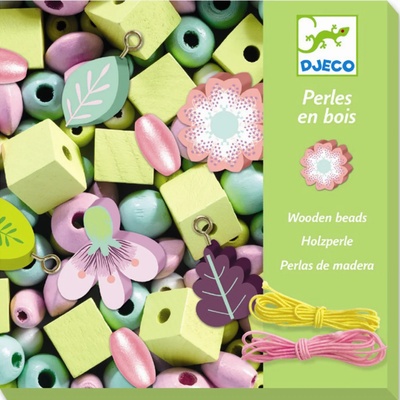 DJECO Творчески комплект Djeco - Създай бижута с цветя, 450 мъниста (DJ09808)