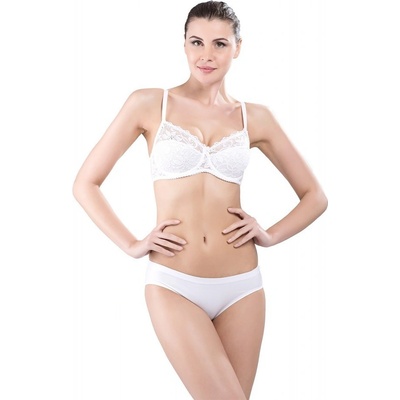 Hanna Style Bezšvové nohavičky Bonded C6 158 Basic Low Biela