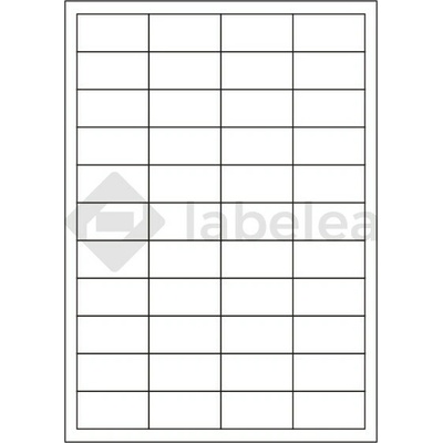 Labelea Samolepiace etikety 48,5x25,4 mm odolné biele matné plastové, na hárku A4, pre laserovú tlač, Farba etikiet Biela, Počet hárkov v balení 100 E02048025W044S