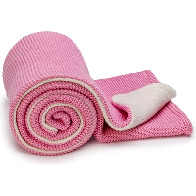 T Tomi Detská Pletená Deka Winter Waves PINK