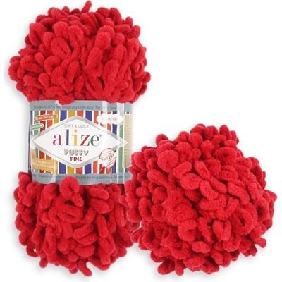 Alize Puffy Fine 56 červená