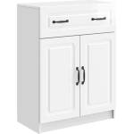 vidaXL Служебен шкаф Бял гланц 66 x 34, 5 x 87 см Инженерна дървесина (895789)