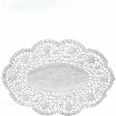Wimex Dekoračná krajka PAP oválna biela 22x15 cm 500 ks