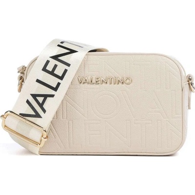 Valentino Bags crossbody kabelka dva popruhy logo krémová