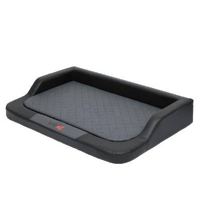 HobbyDog Pelíšek pro psa Medico Lux eko kůže - černý Velikost: XL - 94x62 cm (83x50 cm)
