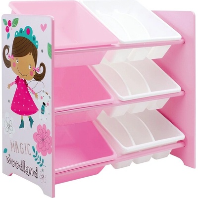 Ginger Home Органайзер за Детски Играчки и Книжки, Етажерка с 6 Кутии за Съхранение - dreams (tf5191)