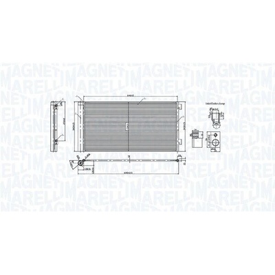 Kondenzátor, klimatizace MAGNETI MARELLI 350203747000