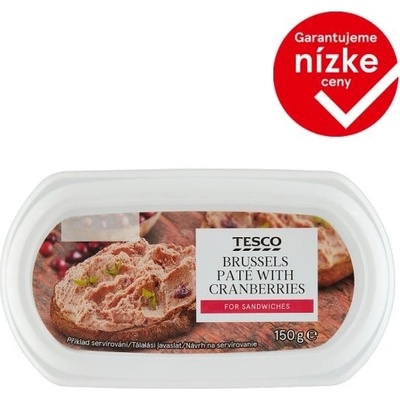 Tesco Bruselská paštéta s brusnicami 150 g