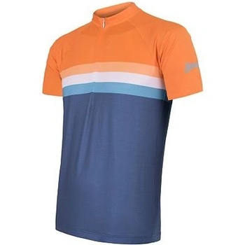 Sensor SUMMER STRIPE pánský krátky rukáv modrá/oranžová