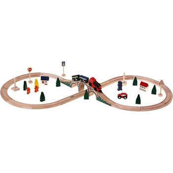 Image 1 of Woodyland Дървен влак с локомотив с батерии - Woody