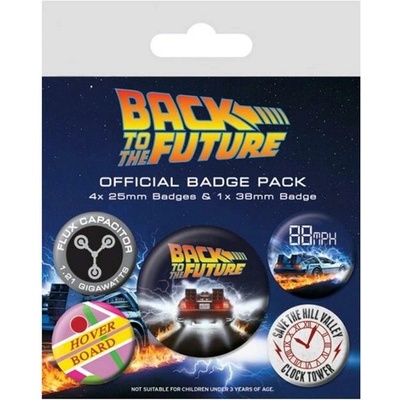Back To The Future odznaky 5 kusů