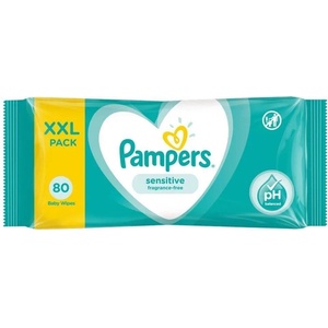 Pampers мокри кърпи Sensitive XXL - 80 броя - bubu