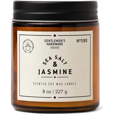 Gentlemen's Hardware Ароматна соева свещ Gentelmen's Hardware Sea Salt & Jasmine 227 g (GEN590UK.)