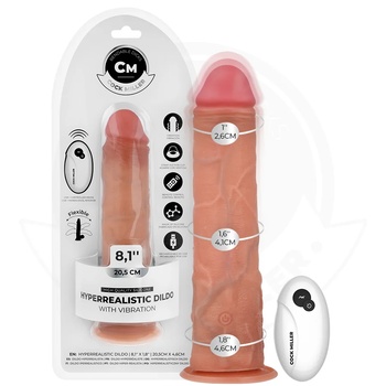Image 1 of Вибратор с дистанционно, хипер реалистичен, 20, 5см. - Cock Miller Vibrator (D-243371)