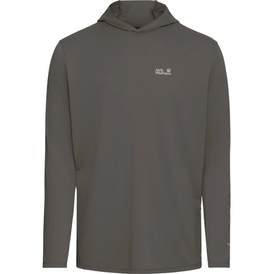Jack Wolfskin Мъжка спортна тениска Jack Wolfskin Prelight Suncool Hoody Sport shirt - Flint - размер XL (216-7659-0114)
