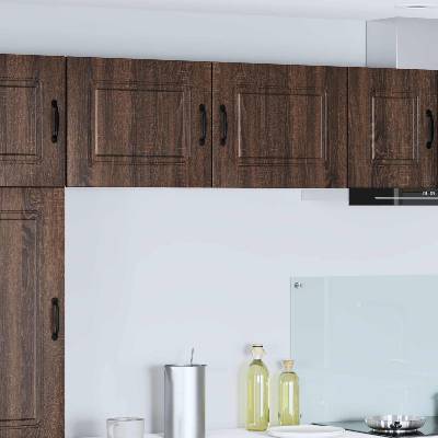 vidaXL Панел за миялна машина Kalmar 2 pcs Кафяв дъб 50 x 31 x 40 см (884549)