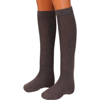Дамски 3/4 памучни чорапи в цвят мока