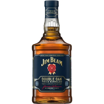 Jim Beam Double Oak 43% 0,7 l (dárkové balení 2 sklenice)