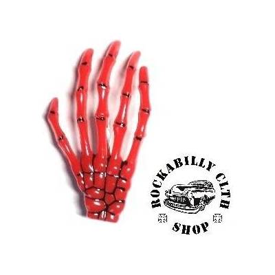 Sponka do vlasů horror Rocka Hairclip Bones Red