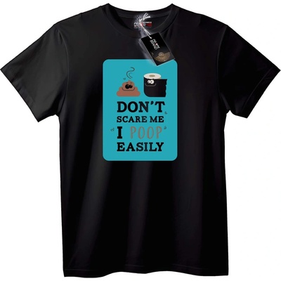 NOONEBRAND Тениска Не ме Плаши Лесно Се Изпускам - XL, Black