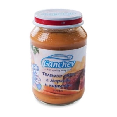 Ганчев пюре телешко с картофи и моркови - 190г