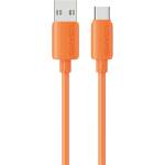 USAMS Кабел USAMS U98 3A силиконов Fast Charging USB-C оранжев (Usa001760)