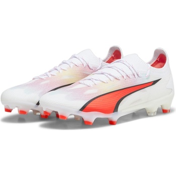 PUMA Дамски футболни бутонки Puma Ultra Ultimates. 1 Womens Firm Ground Football Boots - White/Pink