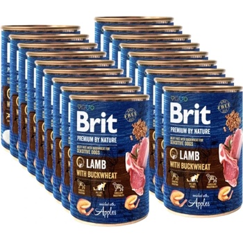 Brit Premium by Nature Агнешко с елда 24x400г