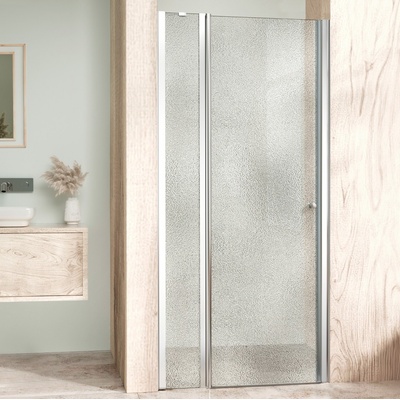 WellMall ALFA LINE Chrom 85 Grape jednokřídlé s pevnou stěnou v rovině (65+20) 8595703838668