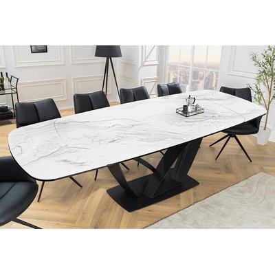 Luxd Rozťahovací keramický stôl Vallerina 180-220-260 cm biely