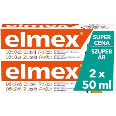 Elmex detská zubná pasta s aminfluoridom 2 x 50 ml