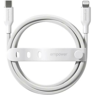 Kabel USB-C/Lightning, 60 W, Racing, 1, 2 m, Stříbrnobílá, empower