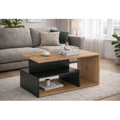 ЕВРОМАР Холна маса iva дъб артизан / черна