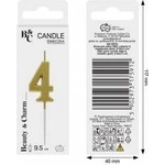 GoDan Piker lid B&C number 4 metallic gold 9.5x2.3 cm BH-SPZ4