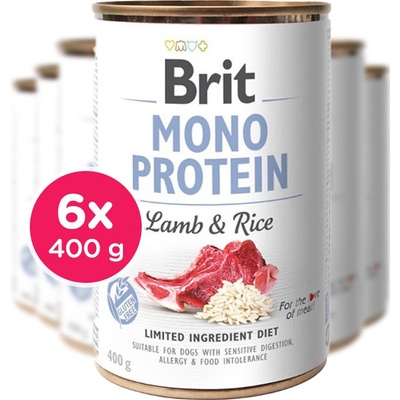 Brit Mono Protein Lamb & Brown Rice 6 x 400 g