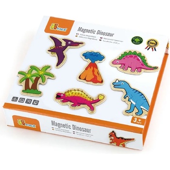 Image 1 of Viga Toys Комплект дървени магнити Viga - Динозаври (50289)