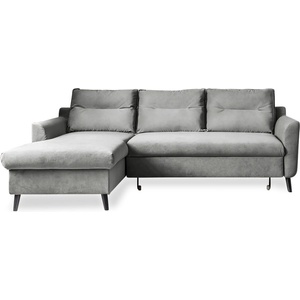 Miuform Светлосиво кадифено ъглово канапе, ляв ъгъл Stylish Stan - Miuform (Stylish Stan LCBKL-2QR OTT4)