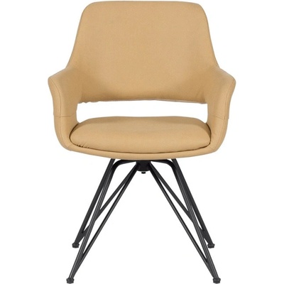 Carmen Трапезен стол Carmen DEVON, до 120kg. , дамаска, прахово боядисана метална база, въртене на 360°, жълт (bt-3532095_3)