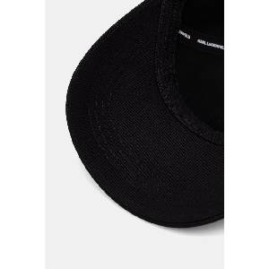 Karl Lagerfeld шапка с козирка дамска от памук IKON (B3W33027)