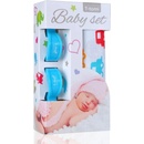 T-tomi Baby set auta a kočárkový kolíček modrý