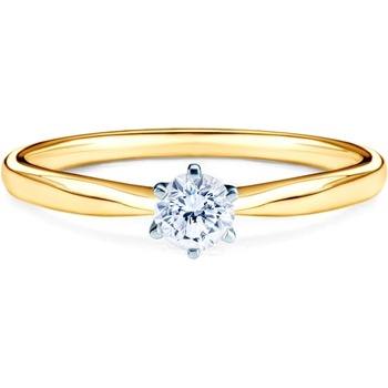 SAVICKI Годежен пръстен Solitaire: два цвята злато. диамант