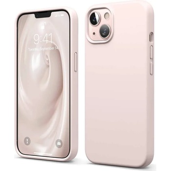 elago Soft Silicone Case - силиконов (TPU) калъф за iPhone 13 (светлорозов)