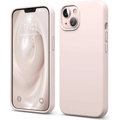 elago Soft Silicone Case - силиконов (TPU) калъф за iPhone 13 (светлорозов)