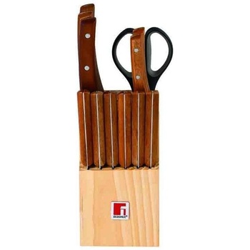 Bergner Nature BG 8911 MM súprava nožov v drevenom bloku 13 ks