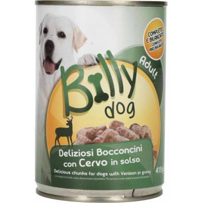 Billy Dog šťavnaté mäsové kúsky s jelením mäsom v lahodnej omáčke 415 g